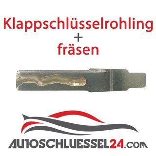 Ersatz Klappschlssel geeignet fr Mercedes Benz - 3 Tasten mit HU64