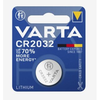 Lithium-Knopfzelle VARTA Electronics CR 2032, 230mAh, 3V, 1er-Blister
