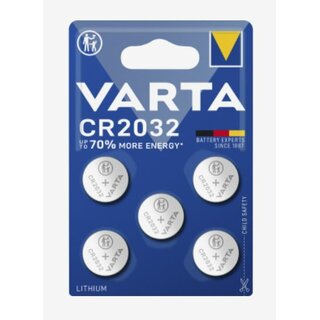 Lithium-Knopfzelle VARTA Electronics CR2032, 3V, 5-ER PACK